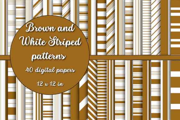 Brown and White Striped Design
