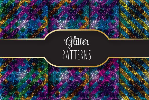 Colorful Glitter Vector Patterns