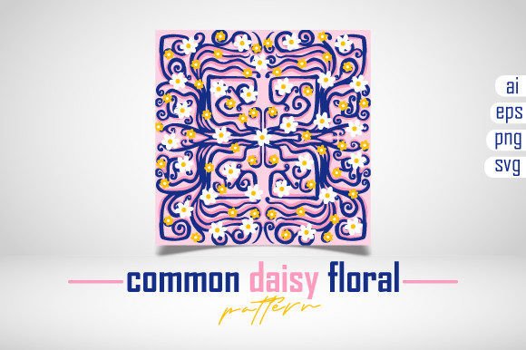 Common Daisy Floral Pattern Design: A Versatile Tool for Creative Projects