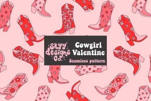 Cowgirl Love Valentine Seamless Pattern: A Creative Asset for Designers and Creators