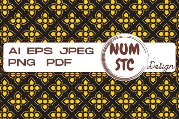 Geometric Thai Gold Black Pattern