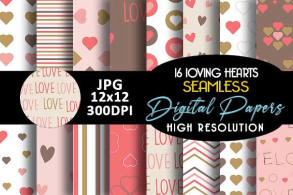 Loving Hearts Pattern Digital Paper: A Creative Asset for Design Enthusiasts