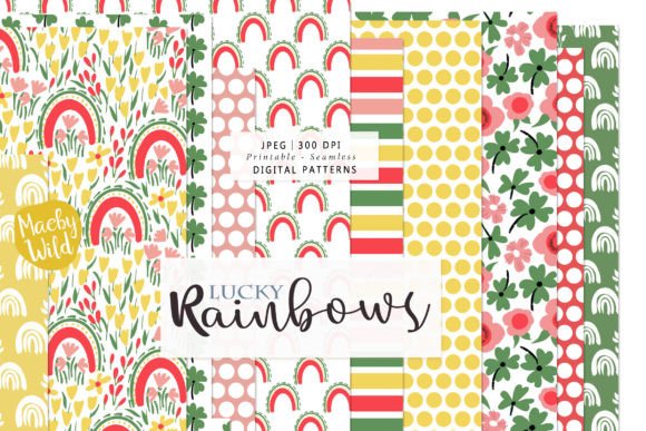 Lucky Rainbow Saint Patricks Day Pattern: A Vibrant Design for Creative Projects