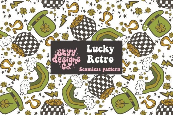 Lucky Retro Seamless Repeat Pattern