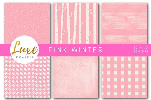 Pink Winter Digital Papers: A Versatile Addition to Your Creative Toolkit