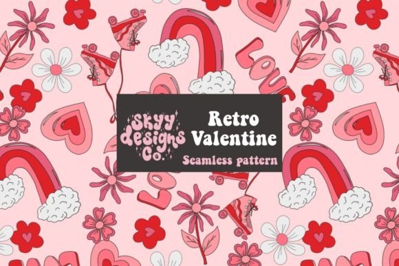 Retro Valentine Seamless Pattern