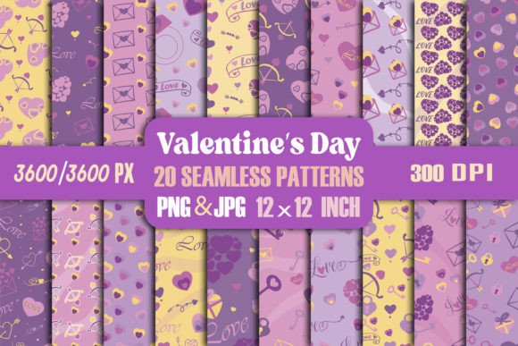 Seamless Purple Pattern Valentineâs Day: A Versatile Design for Creative Projects